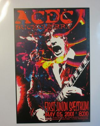 Ac/dc Concert Poster Spectrum Philadelphia May 5,  2001