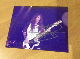 Steve Harris Iron Maiden Signed 8 X 10 Photo In Person