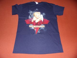 Van Halen Shirt Official Logo 1984 Adult Medium M Lee Roth Tee Navy Blue