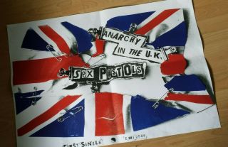 Sex Pistols Poster Anarchy In The U.  K Tour 76 Punk Rock 1977