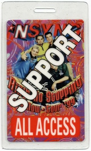 N Sync Authentic 1999 Concert Tour Laminated Backstage Pass