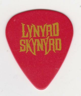 Lynyrd Skynyrd Guitar Pick Concert Tour Southern Rock Signature Logo Red Usa