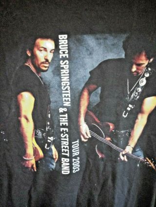 Bruce Springsteen & The E Street Band 2003 Tour Concert T - Shirt Xl Tour Date