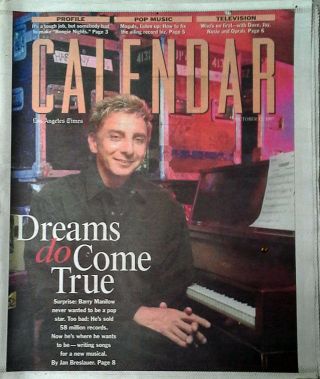 Barry Manilow - Calendar / Los Angeles Times - Cover Story - October 12,  1997