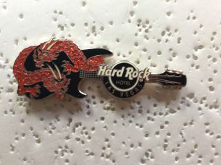 Hard Rock Cafe Las Vegas 2 Red Dragons Guitar Pin