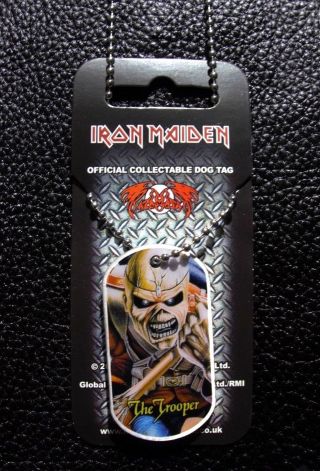 Iron Maiden (the Trooper) Official Dog Tag & Chain