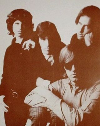 The Doors Sepia Print Group Shot Jim Morrison 11 " X14 "