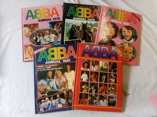 5 Abba Annuals 1978 1979 1980 1981 1982 All Unclipped