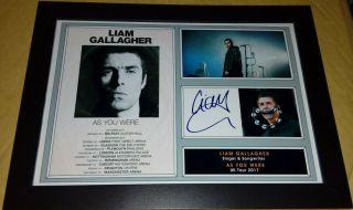 Liam Gallagher As You Were Signed Tour Presentation Framed Print
