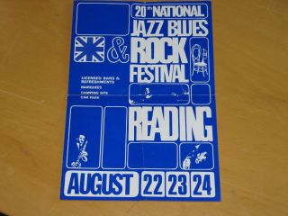 1980 Reading Festival Promo Flyer - Iron Maiden Rory Gallagher Def Leppard