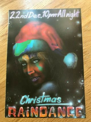Christmas Raindance @ Unknown Venue Pez Artwork Rave Flyer 1990 
