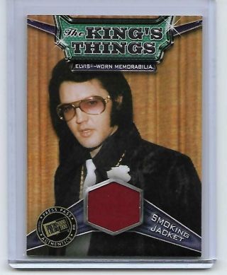 Elvis Presley 2010 The Kings Things Worn Smoking Jacket Swatch Relic Memorabilia