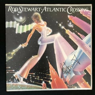 Rod Steward Signed Atlantic Crossing Vinyl
