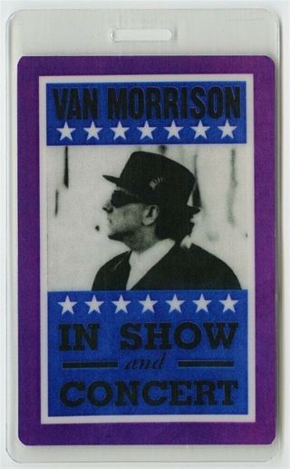 Van Morrison Authentic Concert Tour Laminated Backstage Pass Rare Collectible