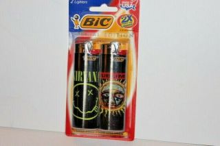 Bic Lighter Special Edition Rock & Roll 2 Pack Nirvana & Sublime