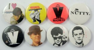 Madness Button Badges 8 X Vintage Madness Pin Badges Suggs