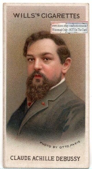 Claude Debussy French Composer Musician 100,  Y/o Ad Trade Card