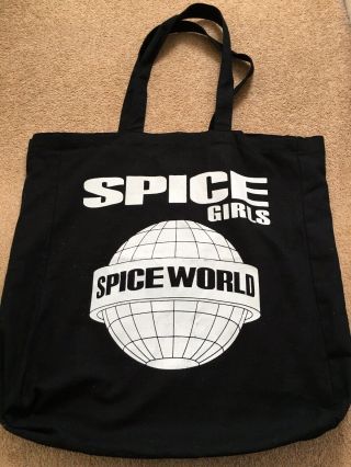 Spiceworld Spice Girls Tour 2019 Tote Bag.  Black.  Merchandise.  Official.  Concert