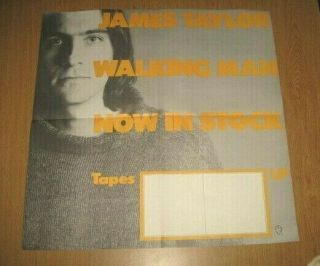James Taylor Walking Man 1974 Warner Bros Records Promo Poster 24 X 24