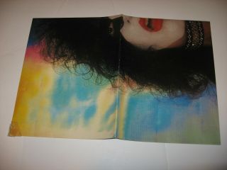 Vintage 1970 ' s Paul Stanley of KISS 8 - Page Fold Out Poster with Makeup Roses 5