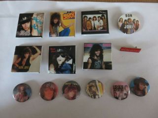Bon Jovi - 14 Different Badges Bought In The Late 1980 