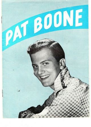 1956/7 Tour Concert Programme Pat Boon