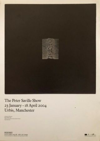2004 Peter Saville Exhibition Manchester Urbis A3 Poster Joy Division Unknown