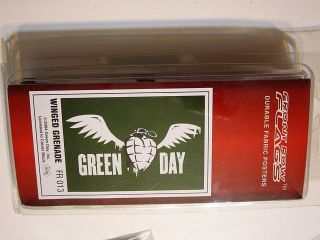 Green Day Winged Grenade Wall Flag Cloth Fabric Banner Poster