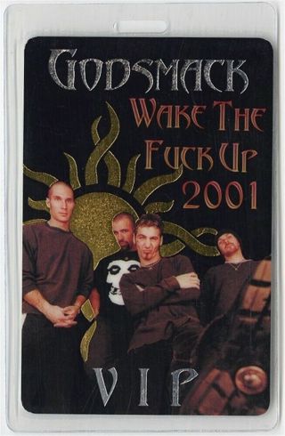 Godsmack Authentic 2001 Concert Laminated Backstage Pass Awake Tour Vip Foil