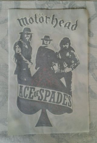 Motorhead Vintage Iron On Transfer X10 071 Ace Of Spades