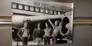 Led Zeppelin Airplane Jimmy Page Robert Plant J.  P.  Jones John Bonham Poster