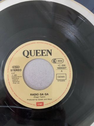 Freddie Mercury Queen Framed Radio Gaga Vinyl/Black & White Print - Collectable 4