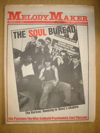 Melody Maker 1981 Jan 31 Soul Bureau Passions The Who