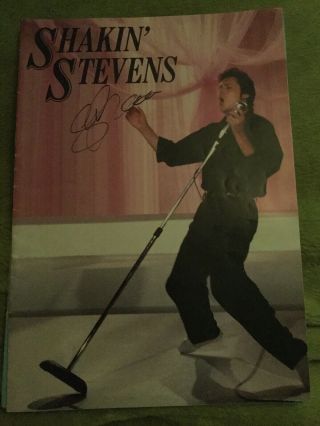 Shakin’ Stevens Signed Tour Programme 1990,  Ticket Stub