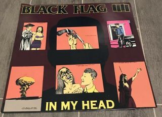 Black Flag In My Head 1985 Sst Promo Poster Minty Hardcore Rare Henry Rollins