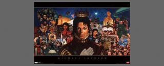 Rare Michael Jackson A Life In Art Music Career Commemorative Poster (2010)