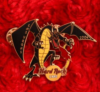 Hard Rock Cafe Pin Las Vegas Dragon Logo Flame Hat Lapel Black
