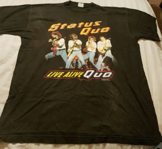 Status Quo Live Alive Tour/concert T Shirt 2006 X Large