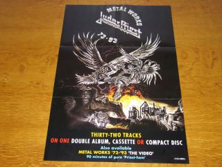 Judas Priest - Metal 73 - 93 - 1993 Uk Promo Poster