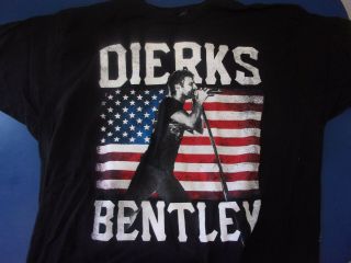 Dierks Bentley County Music Concert Black T Shirt Xl 2 Sided Cities On Back