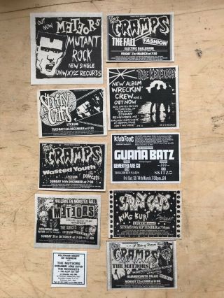 Meteors/psychobilly Small Gig Cuttings Memorabilia 8 Small Psychobilly