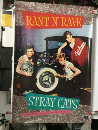 The Stray Cats - Rant N’ Rave Promo Poster 1983