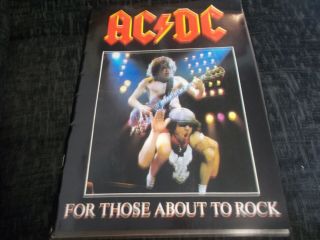 Ac/dc - For Those About To Rock - Tour Programme 1982