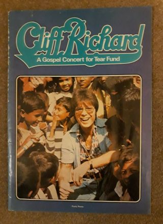 Cliff Richard - 1977 Gospel Concert Tear Fund Programme,  - Rare