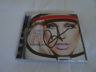 Christina Aguilera Keeps Getting Better Gt Hits Cd Signed Autographed Rare