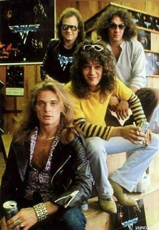 Eddie Van Halen David Lee Roth Alex Michael Vintage 8x11inch Photo Reprint Rp