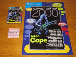 Julian Cope - 2000 Gig Promo Poster,  Flyer & Gig Ticket