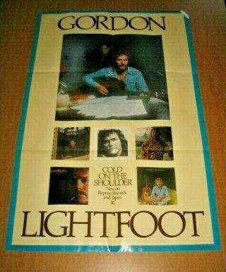 Gordon Lightfoot Cold On Shoulder 1975 Warner Bros Records Promo Poster