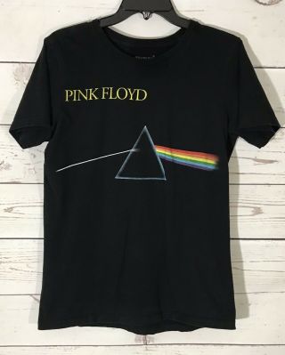 Women’s Size Medium Pink Floyd Graphic Band Black T - Shirt Dark Side Of The Moon