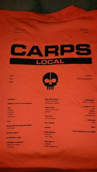 Xl Twenty One Pilots Crew Tour 2019 Carps Orange
